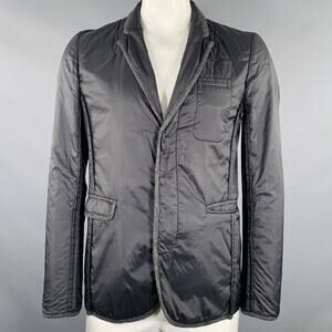 UNDERCOVER Size XL Black Grey Contrast Trim Nylon Blazer Jacket